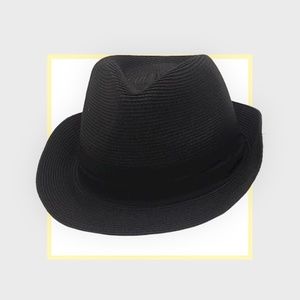 Classic Black Fedora Hat Size Medium